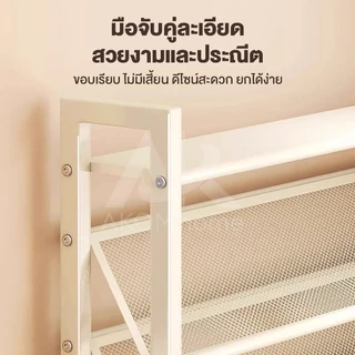 AKOM ชั้นวางรองเท้าทรงเอียง โครงเหล็กแข็งแรง 3/4/5 ชั้น กันน้ำ กันสนิม ใช้ในบ้านและคอนโด