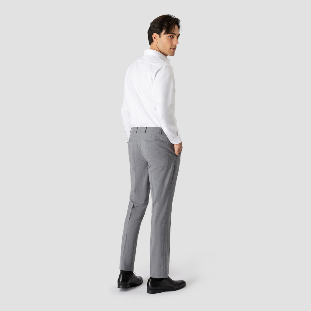 SUIT SELECT Shower Clean New Zealand Wool Pants (Gray) กางเกงสีเทา ซักเครื่องได้ — صورة 2