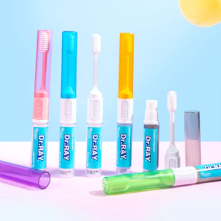 แปรงสีฟันพกพา+ยาสีฟัน10g ในแท่งเดียว ขนแปรงนุ่มขนาดกำลังดี เติมยาสีฟันได้ No.D82