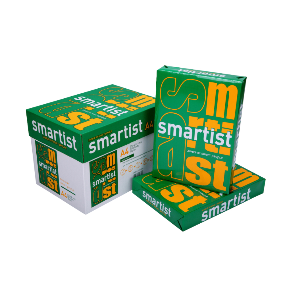 (ขายยกลัง) กระดาษ A4 กระดาษถ่ายเอกสาร ยี่ห้อ Smartist ขนาด 70 แกรม 1ลังมี 5 รีม  1รีมมี 500 แผ่น