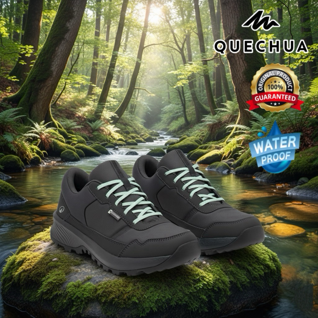 รองเท้าเดินป่ากันน้ำสำหรับผู้หญิง “มีไซส์ 36-41“ รุ่น NH100 (สีเทา) QUECHUA