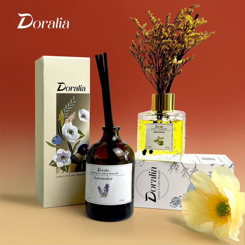 【Doralia】Reed Diffuser ก้านไม้หอม ชุดเซ็ต รีฟิล 800ml หอมติดทนนาน กลิ่นโรงแรม ดอกไม้แห้ง เลือกหลายกลิ่น หลายแบบ แจกฟรี