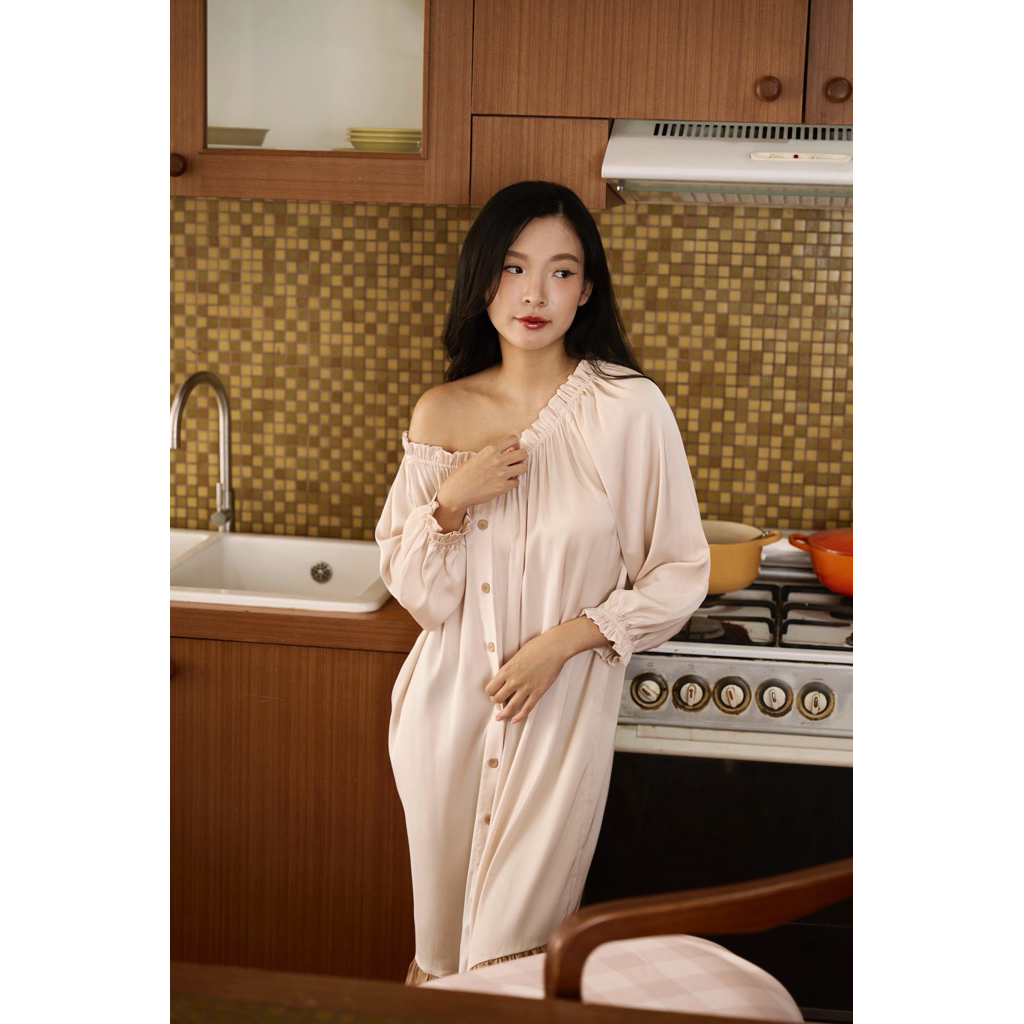 ชุดนอน Juffu -almond milk - รูปที่ 3