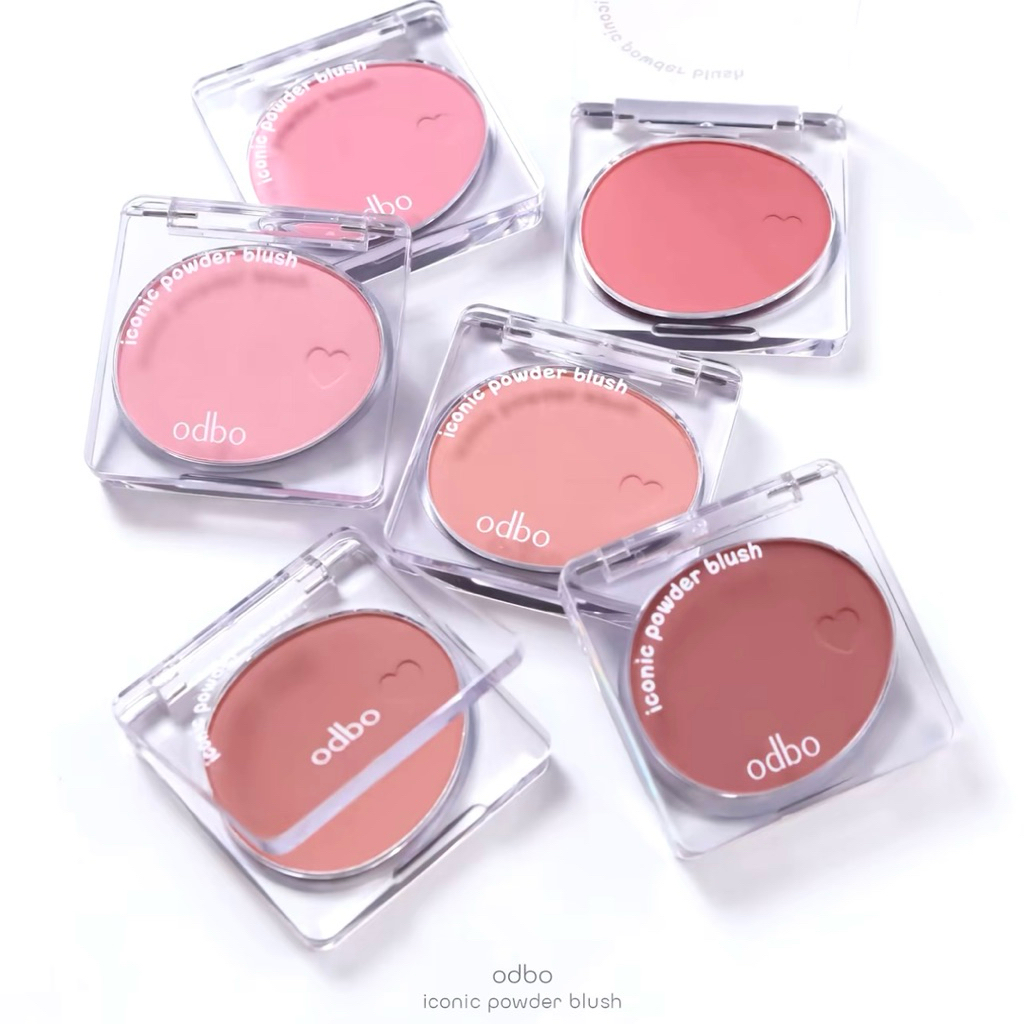 ( สีใหม่ )🩷บลัชออน odbo iconic powder blush ｡ ྀི ୨ৎ