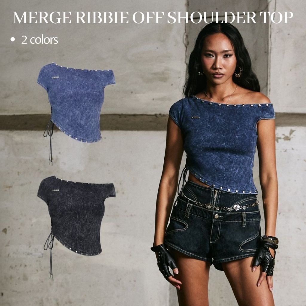 Merge Official – Merge Ribbie Off Shoulder Top (พร้อมส่ง)