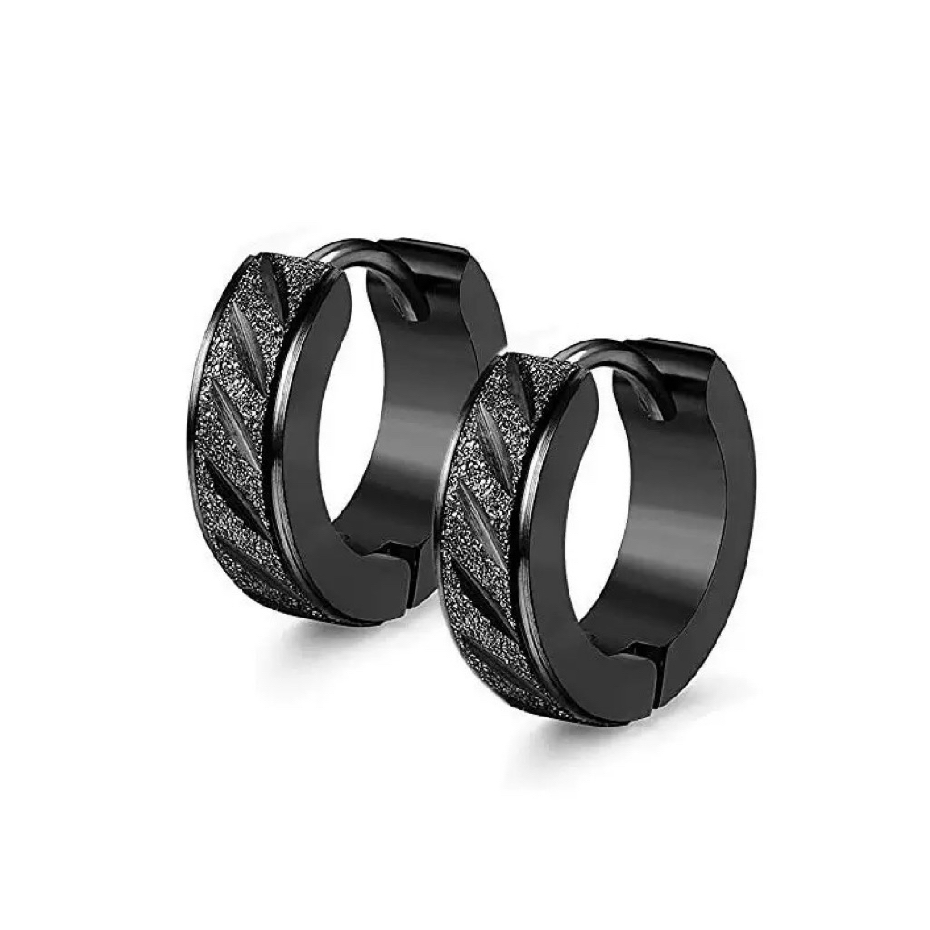STRSE1 จิวห่วงสแตนเลสพ่นทราย ขนาด 4*9 มม. รุ่นพิเศษ (ราคา 1 คู่ )