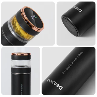 KoKuBa แก้วเก็บความเย็น กระบอกชงชา แก้วชงชา 500ml จอแสดงผล led บอกอุณภูมิ กระบอกเก็บความร้อนและเย็น