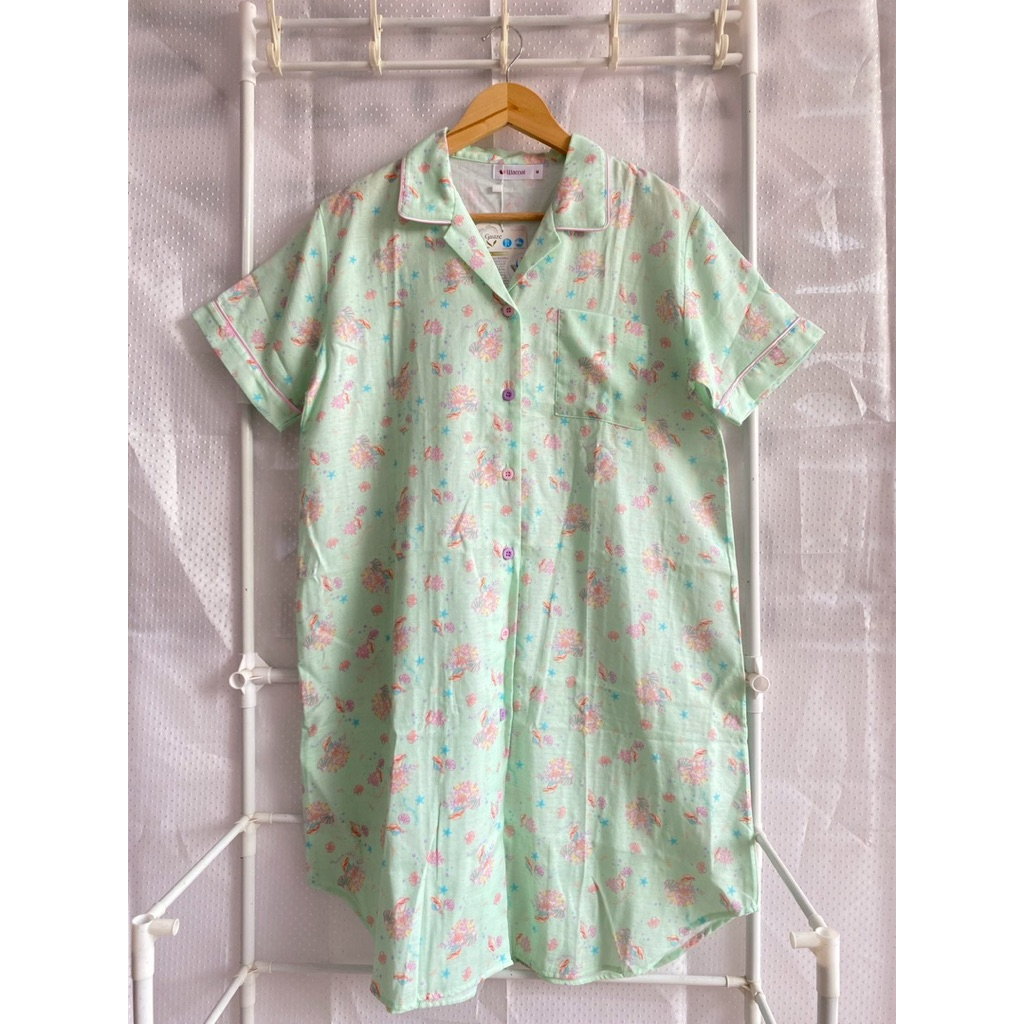 Wacoal WN8G01 ชุดกระโปรงแขนสั้น คอปก เนื้อบางเบา ใส่สบายตัว