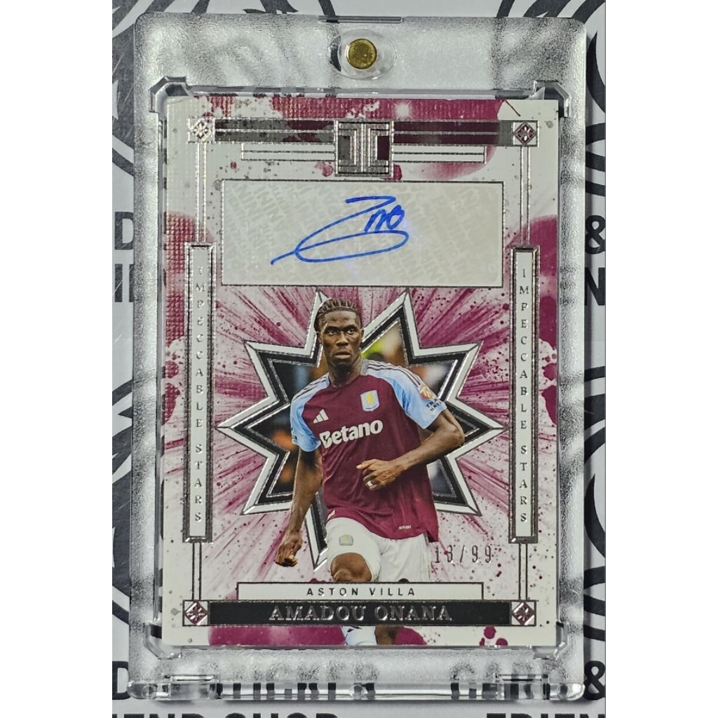 Panini:พานินี่-การ์ดลายเซ็นแท้ ของ Amadou (Aston Villa) Run.13/99