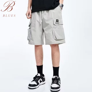 B BLUES กางเกงขาสั้นลำลองผู้ชายไซส์ L-5XLเอวยางยืดกระเป๋าข้างผ้าดีคุณภาพดีและราคาถูก แฟชั่นชาย สีไม่ตก