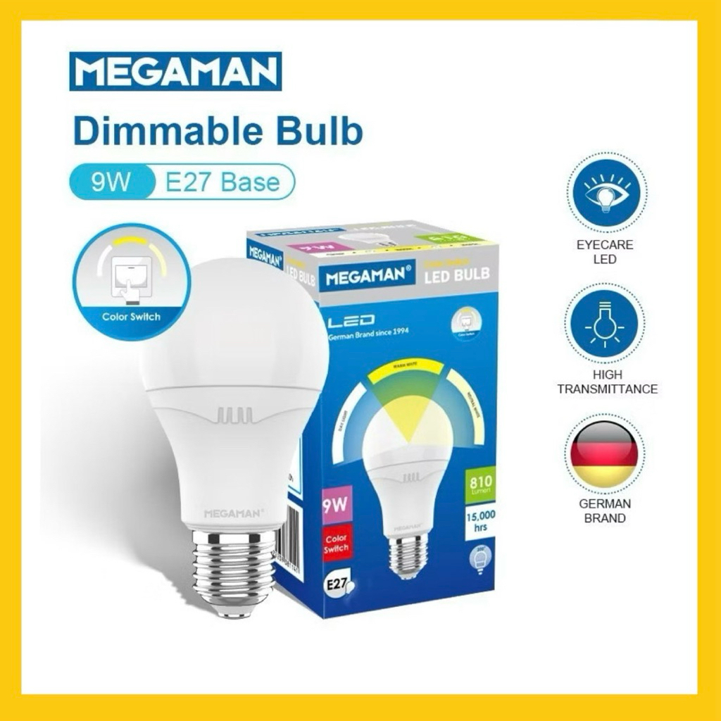 หลอด บับ 3 แสง Color Switch LED BULB YTA60 DM-SDC 9W E27 SDC ขนาด 9W แสงเดย์ Daylight / คลู Coolwhit