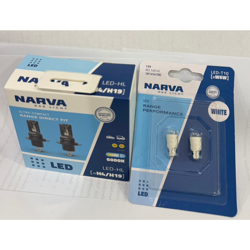 หลอดไฟหน้ารถยนต์  NARVA DIRECT FIT LED  H4, H7, H11, HB3/HB4, H18, H19  6000K และ 3500K (12V / 24V) 