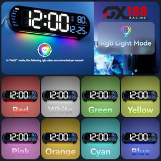 นาฬิกาดิจิตอลมัลติฟังก์ชั่นพร้อมไฟ RGB จอแสดงผล LED นาฬิกาปล…