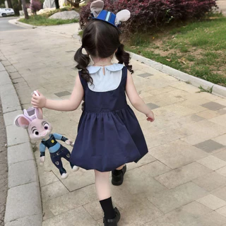 1-9 ปี ชุดเดรสสาว กระต่ายน้อย ชุดเดรส กระโปรงแฟชั่นทรงบอลลูน เดรสแขนกุดเด็กผู้หญิง ชุดเดรสเด็กผู้หญิงน่ารักๆ