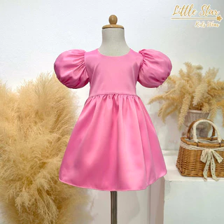 ⭐️Littlestar👧🏻 เดรสเด็ก เดรสคริสต์มาส สีแดง มินิเดรสแขนตุ๊กตา ผ้าzara GNP0664