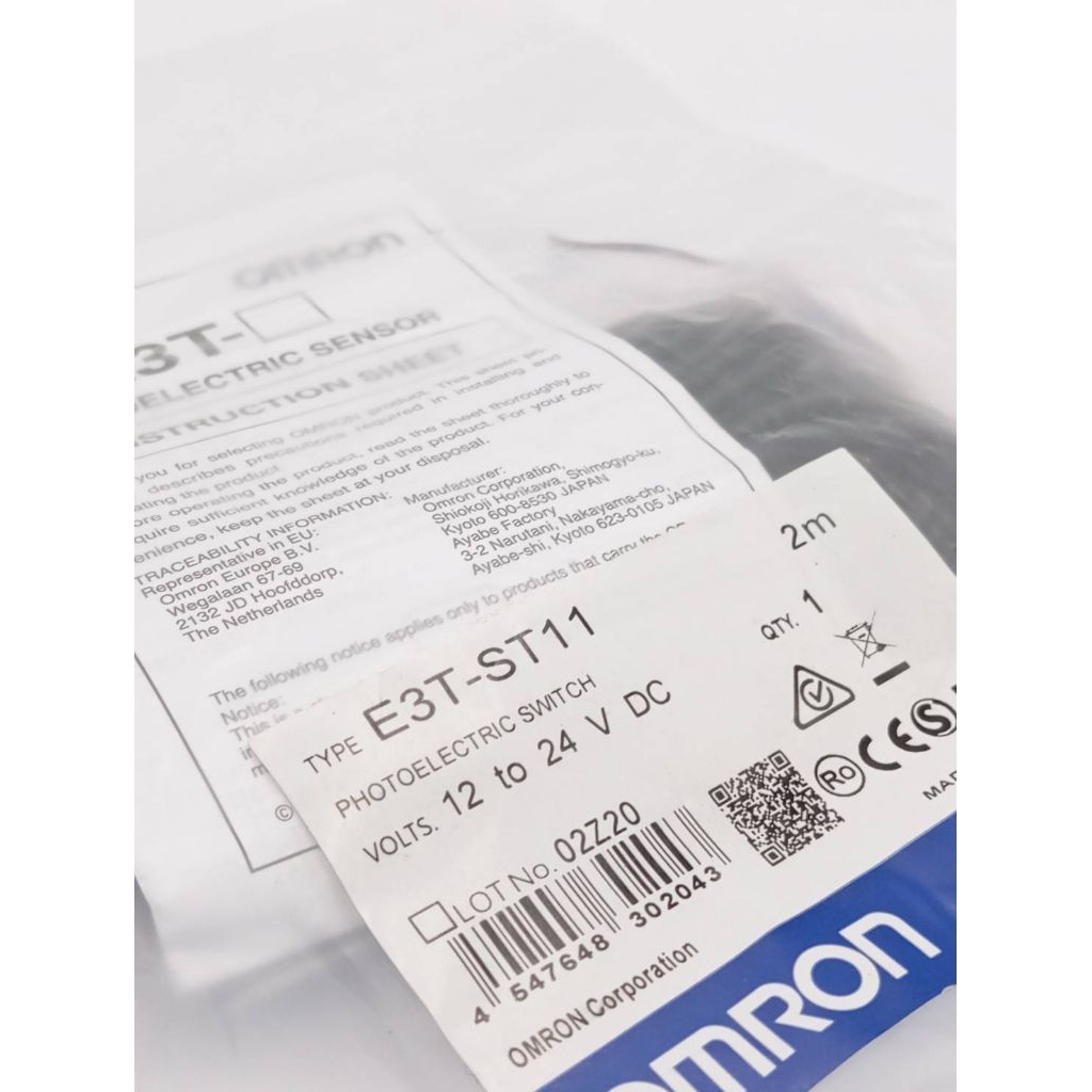 E3T-ST11 เซนเซอร์ตรวจจับวัตถุขนาดเล็กพิเศษ E3T (โฟโตอิเล็กทริคเซนเซอร์) (E3T-ST11 2M). พร้อมส่งในไทย
