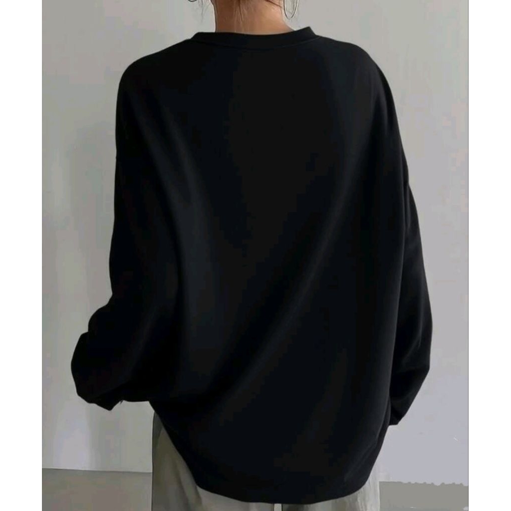 เสื้อคอกลม แขนยาว ยี่ห้อ Babalance ของแท้ 100% ซับเหงื่อ เนื้อนิ่ม คอตต้อน TC “สีดำ"