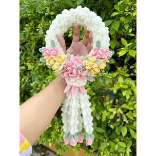 [ พร้อมส่ง 💕] พวงมาลัย พวงมาลัยดอกไม้กำมะหยี่ พวงมาลัยไหว้พระ สงกรานต์ วันแม่ วันพ่อ ไหว้ครู พวงเล็ก - พวงใหญ่