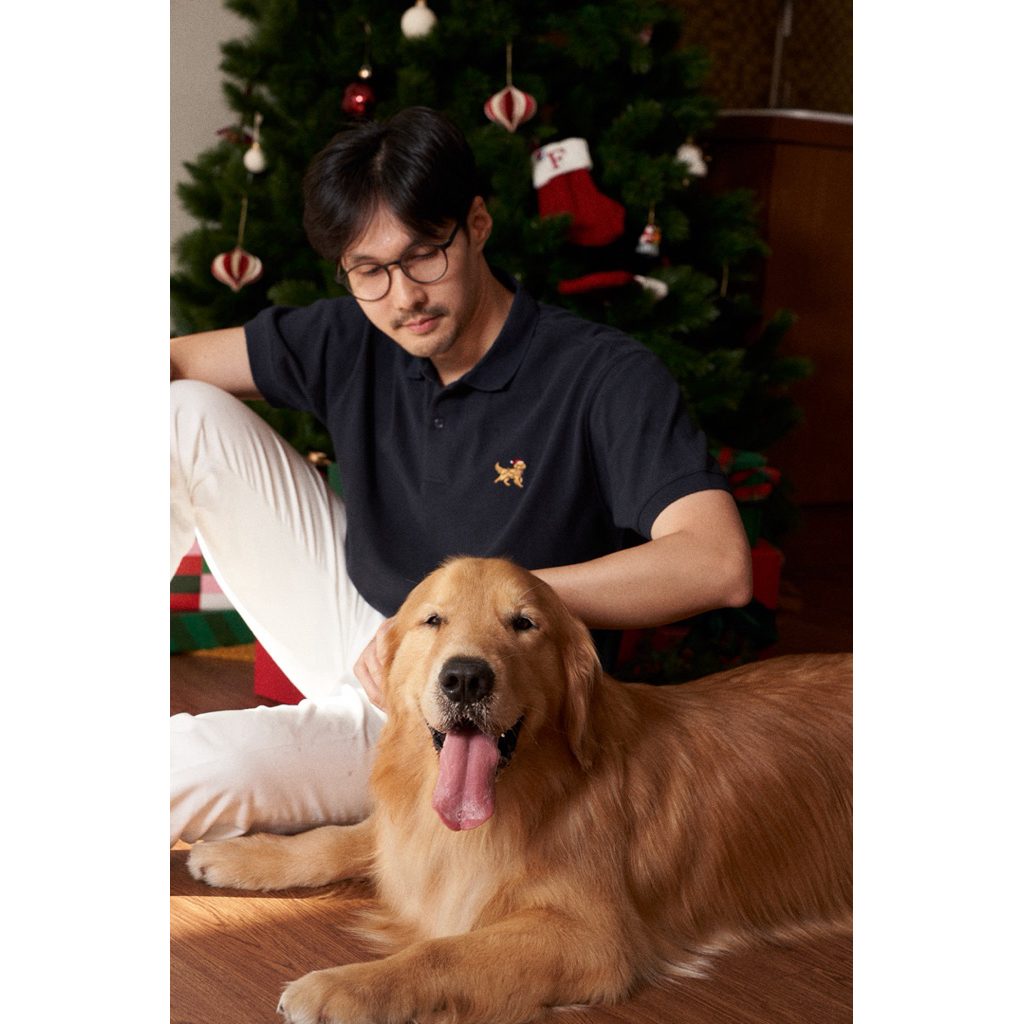 [CODE70%ทัก] Limited Edition The Finery – The Hound Polo สีน้ำเงิน Navy | ผ้า Cotton Piqué 100% | Slim Fit | ปักสุนัข