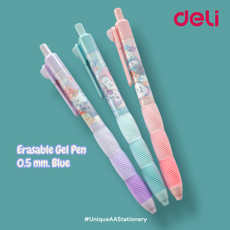 Deli x Obakenu ปากกาลบได้ 0.5 สีน้ำเงิน YY008
