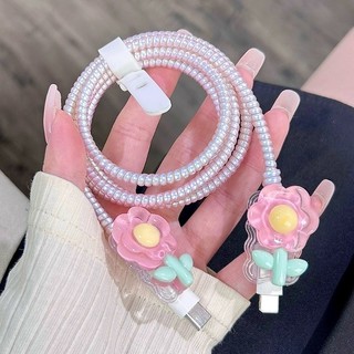 เคสถนอมสายชาร์จ ชุดฝาครอบป้องกันสายชาร์จแบบนุ่มป้องกันการตกหล่น ฝาครอบแบบนุ่ม Wave Edge ฝาครอบป้องกันสายเคเบิลข้อมูล