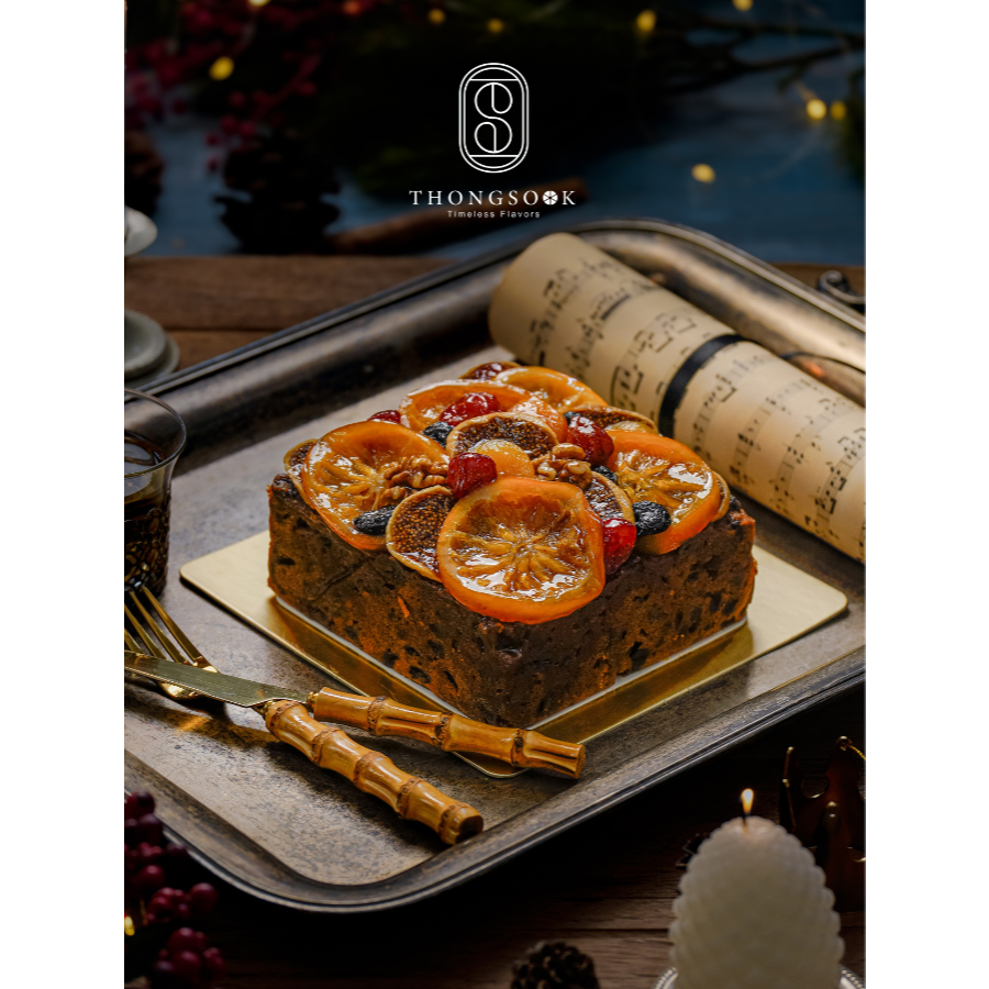 [2 ปอนด์] Fruitcake by Thongsook | Special Topping Fruitcake | หวานน้อย เนื้อเค้กฉ่ำ ผลไม้แน่น ราคา ถูกที่สุด ดีลบีเคเค แกลเลอรีภาพที่ 6