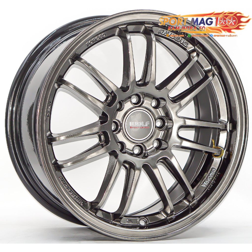 ล้อแม็ก RE30 4รู100/114 ไฮเปอร์แบล็ค กว้าง7 ขอบ16นิ้ว(ราคา 4วง)
