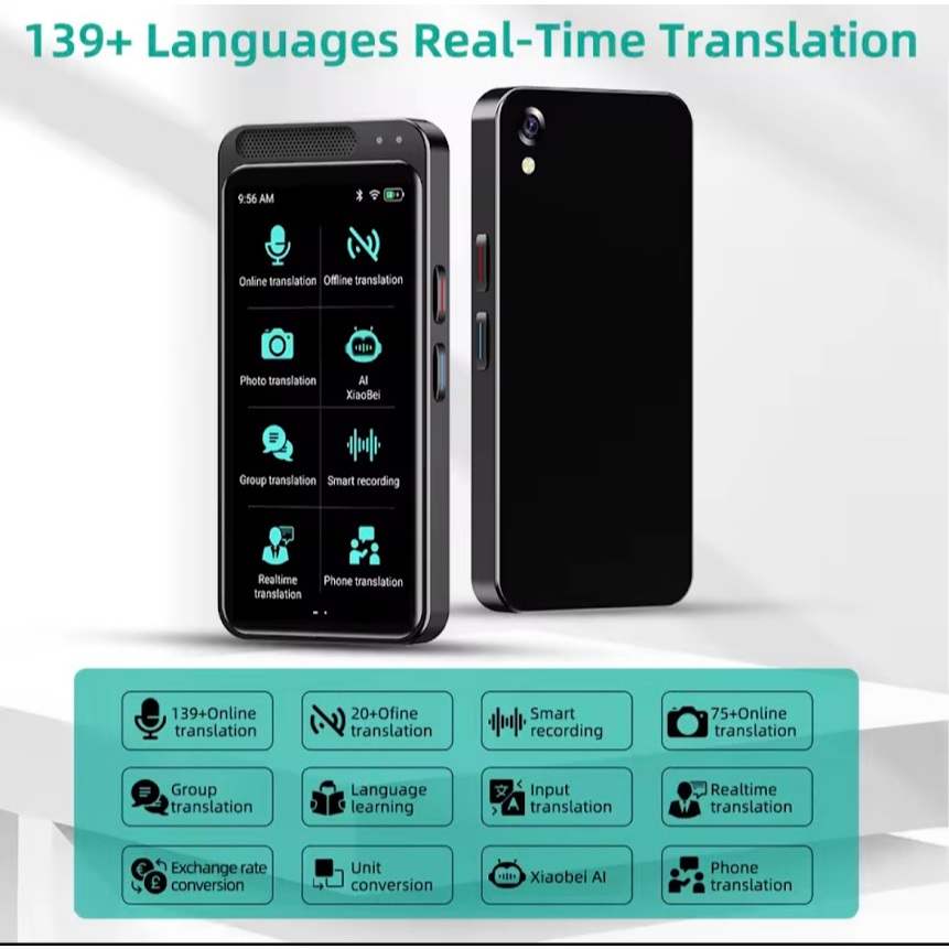 2025 เครื่องแปลภาษาด้วยเสียงอัจฉริยะ Z6 รองรับ138ภาษาออฟไลน์แบบเรียลไทม์เครื่องแปลภาษาแบบพกพา