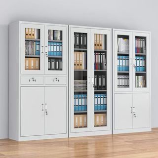 ตู้เก็บเอกสารเหล็กตู้เก็บเอกสารตู้สำนักงานประตูโปร่งใสพื้นที…