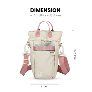 Jour : Tumbler Bag กระเป๋าใส่แก้วน้ำ กระเป๋าขวดน้ำสะพาย ขนาด 32oz พร้อมช่องมือถือ ผ้า Nylon 12644