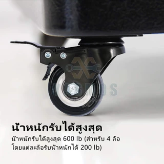(4ชิ้น) ลูกล้อ PU โพลียูรีเทนสีดำ ขนาด1.5-2นิ้ว ล้อรถเข็น หมุนได้/หมุนไม่ได้/มีเบรค อเนกประสงค์สำหรับรถเข็น/รถเข็น