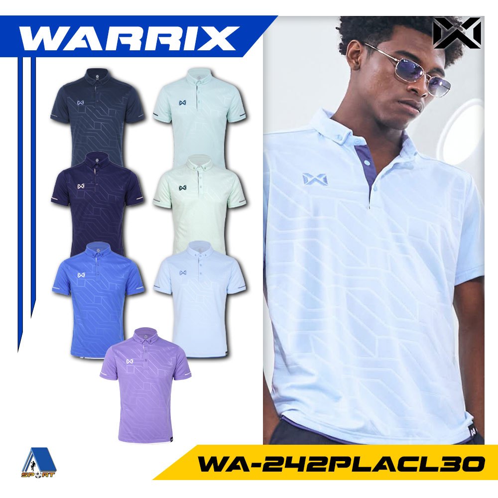 [[ส่งฟรี!! มีเงินคืน]] วาริกซ์ เสื้อโปโล WARRIX รุ่น VIVIDUS รหัส WA-242PLACL30  แท้100%