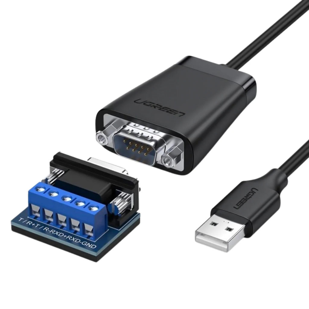 UGREEN 60562 USB to RS422 RS485 Serial Port Converter Adapter Cable DB9 Male FTDI Chip