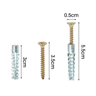 100 ชุด พุกเหล็ก+สกรู แพ็ค สำหรับงานปูน อิฐมวลเบา M6*32mm