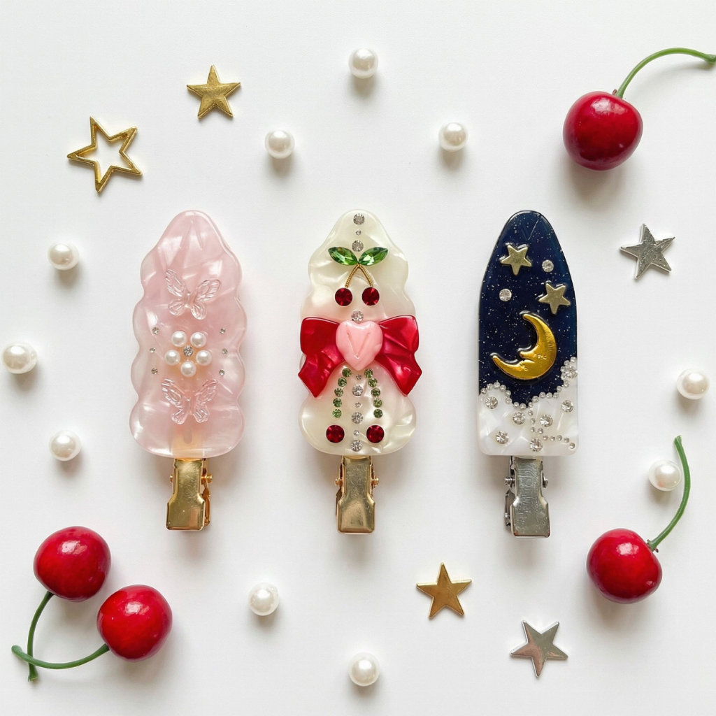 กิ๊บติดผม ยี่ห้อ Vivace รวม Hair Clip กิ๊ฟหนีบผม ไม่กินผม ไม่เจ็บหัว ขนาดเล็ก ทนทาน ออกแบบโดย Vivace