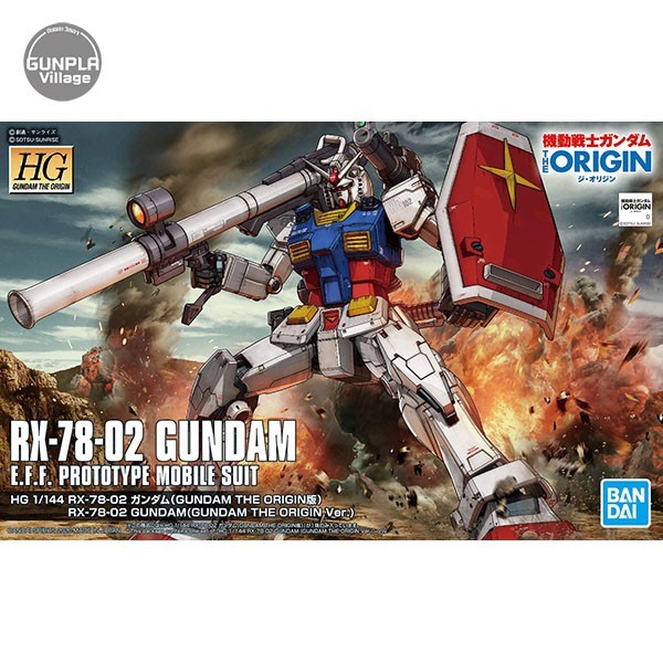 ( เฉพาะส่งด่วน กท ) Bandai HG RX-78-02 Gundam (Gundam The Origin Ver) 4573102589293 (Plastic Model)