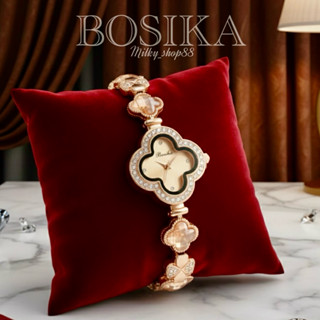 (M70) นาฬิกา BOSIKA ใบโคลเวอร์ สายสร้อย สวยหรู ระบบควอช ( 7 …