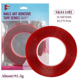 เทปกาวใสติดเล็บปลอม 2 หน้า แบบม้วนกลม 9มม.×10ม. คุณภาพ พร้อม…