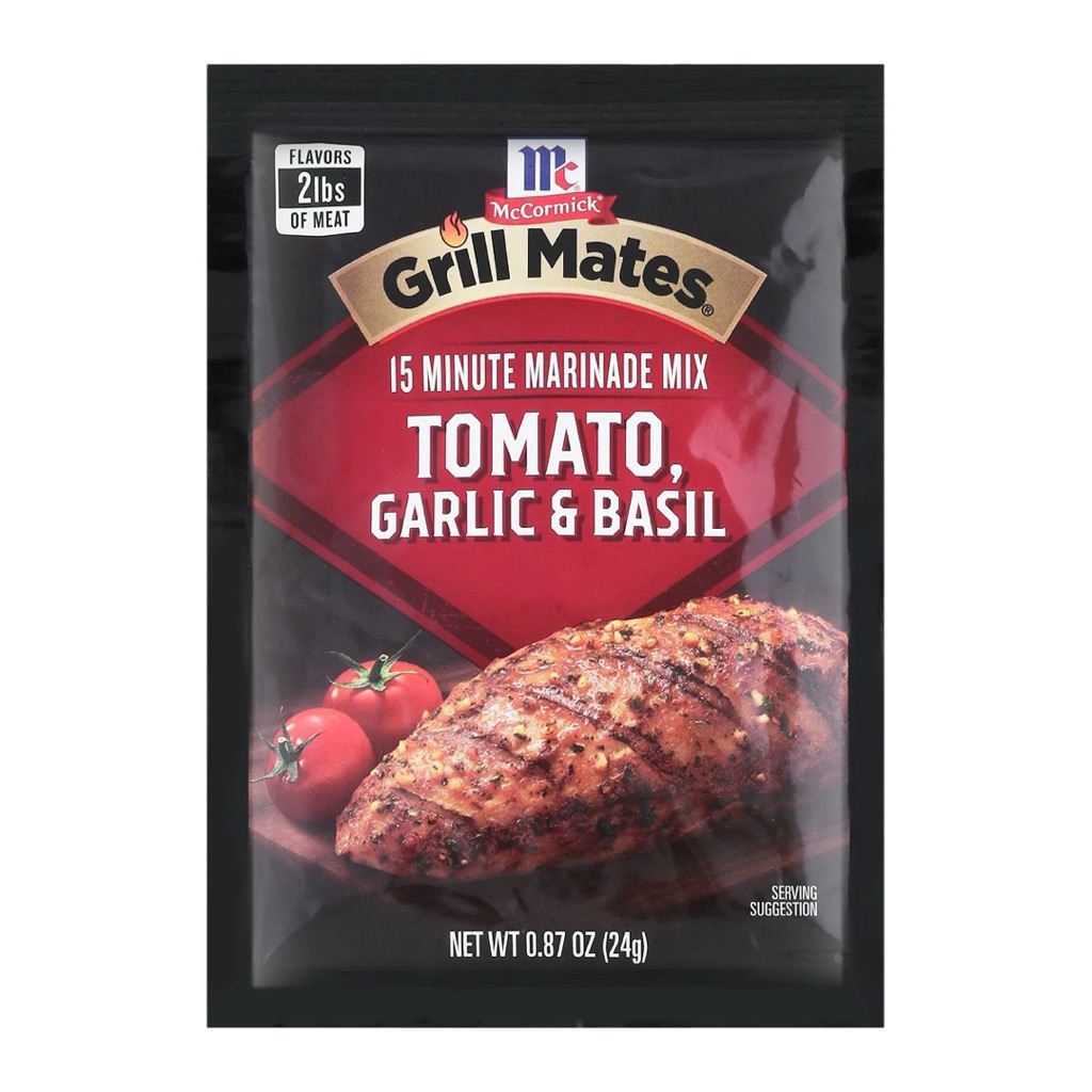 East Grill mates tomato garlic basil 24g. 🇺🇸 จากอเมริกา มะเขือเทศ กระเทียมโหระพา ซอสผง