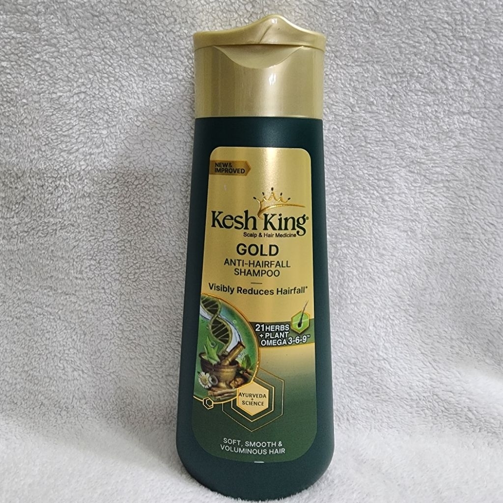 แชมพู Kesh King (Gold) สูตรปรับปรุงใหม่ ลดปัญหาผมร่วง กระตุ้นการเกิดผมใหม่ มีส่วนผสมของสมุนไพร 21 ชนิด + โอเมก้า 3-6-9