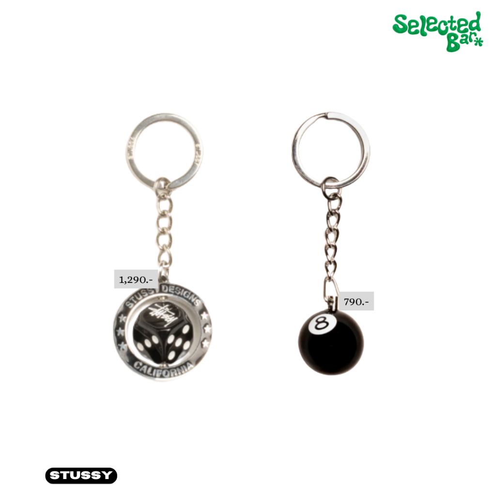 [พรีออเดอร์][ของแท้100%] Stussy 8 Ball Keychain / SPINNING DICE KEYCHAIN