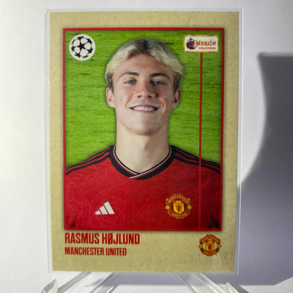 การ์ดนักฟุตบอล RASMUS HOJLUND, MANCHESTER UNITED, TOPPS MERLIN 2023