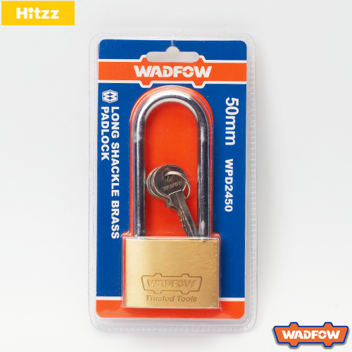 WADFOW กุญแจสปริงทองเหลืองคอยาว 50mm WPD2450 วัสดุทองเหลืองทนทาน ขนาด 50mm สำหรับการใช้งานที่ต้องการ