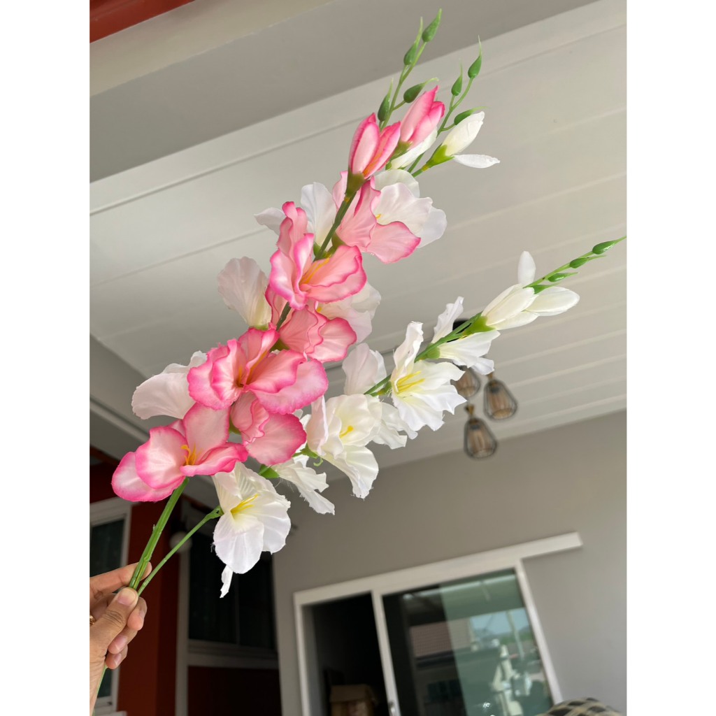ดอกไม้ดอกแกลดิโอลัส ดอกไม้ปลอม เสมือนจริง ( ดอกแกลดิโอลัส (Gladiolus) ความหมายดี ซื้อสัตย์ ซื่อตรง จริงใจ จัดช่อ งานมงคล