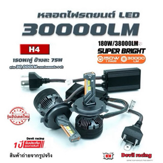หลอดไฟหน้ารถยนต์ LED 180W 38000LM สีขาว2 ชิ้น สําหรับรถยนต์ …