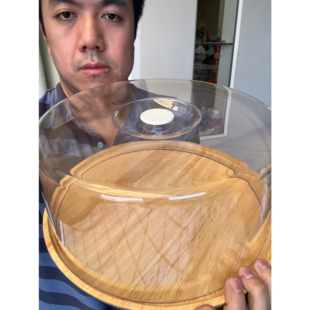 กล่องเค้กจานเซรามิก 4 ปอนด์ จานไม้12นิ้ว cake tray wood กว้าง30.5x14.7ข้างใน27.3x12 สำหรับเค้ก4ปอนด์