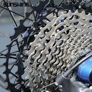SUNSHINE Ultralight เฟืองจักรยานไต่เขาน้ำหนักเบา วัสดุเหล็กคาร์บอน 9/10/11/12/13 ความเร็ว โม่ HG
