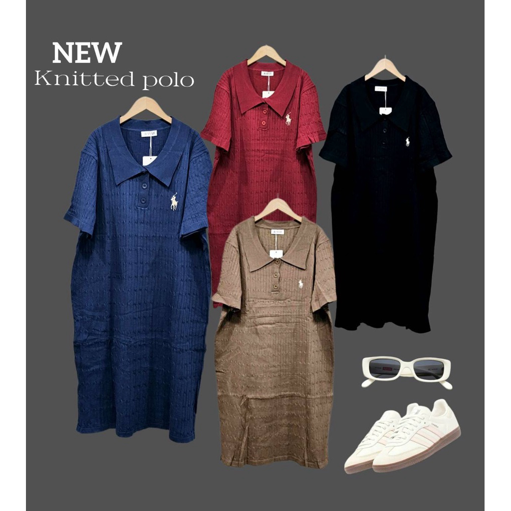 เดรสไหมพรมทอลายเปีย ปักน้องม้า พร้อมส่ง