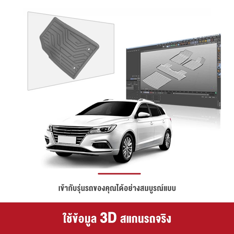 พรมปูพื้นรถยนต์ MG-EP 2020-ปัจจุบัน TPE 3D ทนต่อการสึกหรอ เป็นมิตรกับสิ่งแวดล้อมไม่มีกลิ่นและทําความสะอาด การทำให้ ราคา ถูกที่สุด ดีลบีเคเค แกลเลอรีภาพที่ 6