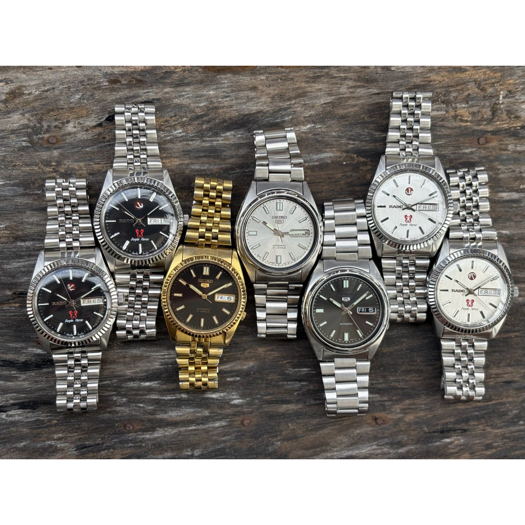 นาฬิกา ไซโก้  แท้มือสองออโต้ Automatic seiko5 7009,7S26 หลังทึบ หลังใส